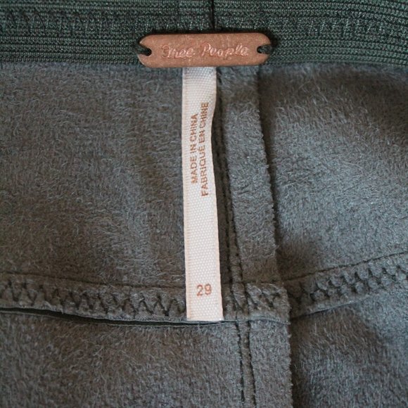 Free People Faux Leather Leggings Moss Green Size 29 - Picture 8 of 9